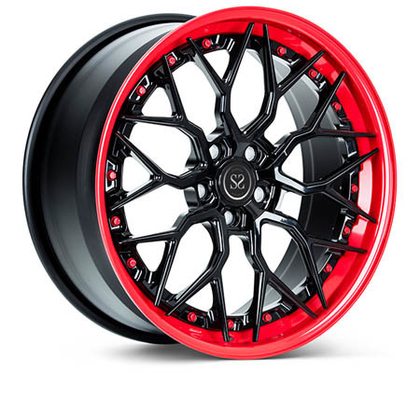 ลิปกลอสสีแดง Spoke 3 ชิ้น Forged Wheels Alloy Rims 5X114.3 5X108 For Ferrari 488