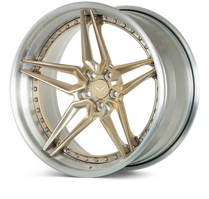 Custom Double 5 Spoke 3 Piece Forged Wheels สำหรับ Porsche Audi RS6 21x11.5