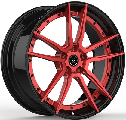 Fit สำหรับ BMW Z4 Staggered 19 20 นิ้วสีแดง + สีดำเงา 2-PC Forged Aluminium Alloy Wheels