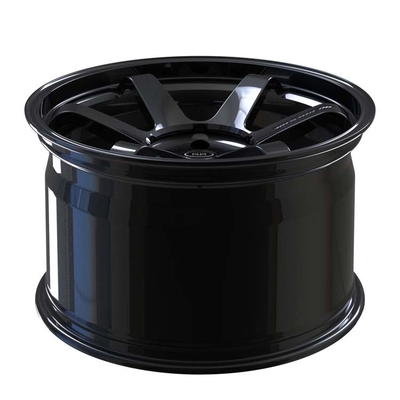 Monoblock Gloss Black 1-Piece Forged Wheels สำหรับ GTR Staggered 20inch Alloy Car Rims