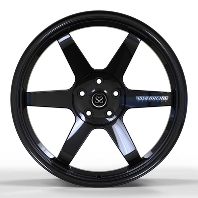 Monoblock Gloss Black 1-Piece Forged Wheels สำหรับ GTR Staggered 20inch Alloy Car Rims