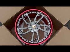 ผังสีแดงและแผ่นสีเทาที่กําหนดเอง 1-PC ล้อโกหกสําหรับ Porsche