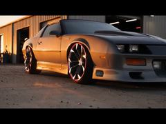 Susha Custom 2-PC Forged Rims 17~23 นิ้ว, สีดำเงา, หน้ากลึง, ขอบแดง