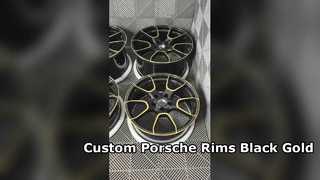 ขอบล้อ Porsche OEM สีดำทอง 18~24 นิ้ว
