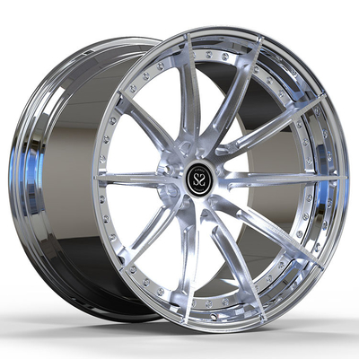 21x10.5 5 X112 2 ชิ้น Forged Wheels Clear Brushed Disc Aluminium Alloy Rims