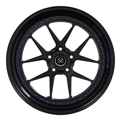 Matte Black 2 Piece Forged Wheels 19inch Discs Gloss Black Lips For Toyota Supra Rims