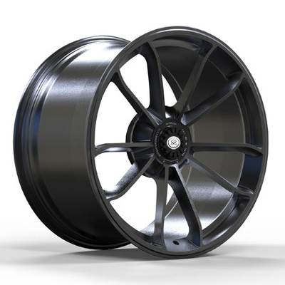 เซ็นเตอร์ล็อค Custom Forged Monoblock Rims Wheels For Porsche สีดําแปรง 21x11&quot;