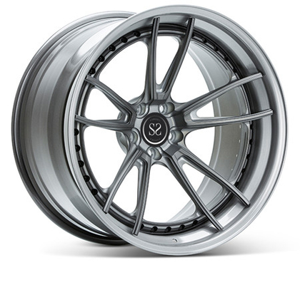 Double 5 Spoke 3 Piece Forged Wheels Alloy Rims 20cm 5X112 For G Glass