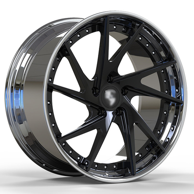 Gloss Black Face 2-PC Forged Rims บาร์เรลขัดเงา 21 22 นิ้วสำหรับ Porsche Cayenne 991