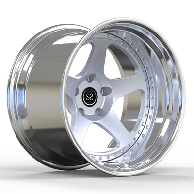 Porsche GT4 Rims 2 PC Forged Wheels Big Lip ขัดเงา 19x12J Negative Offset