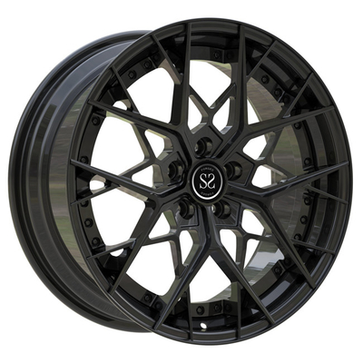 ล้อฟอร์จขนาด 19 นิ้ว 2 ชิ้นซี่ล้อสีดำเงาสำหรับ 2019 Audi RS3 Stepped Lip Rims