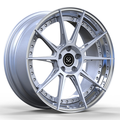 Silver Discs 2 PC 20inch Wheels Polish Lips สำหรับ Volkswagen T6 Forged Custom Rims