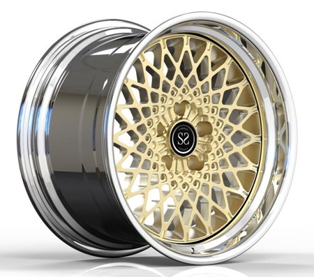 Polish Forged 2 Piece Step Lips Rims Pontiac Trans AM GTA 18x10.5 ทอง