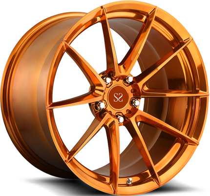 ทองขัดเงา 1 ชิ้นรถขอบล้อแม็กซาตินสำหรับ Tesla Mody Y 19x8.5 19x11
