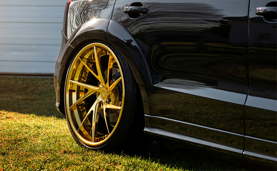 High Polish Lips ล้อฟอร์จ 2 ชิ้นสำหรับ Audi RS6 20inch Brush Gold Custom Rims