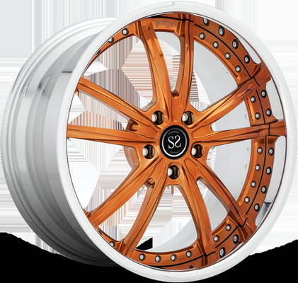 Matt Brown Custom 2 ชิ้นล้อฟอร์จ 21x9 5x112 สำหรับ Audi S8
