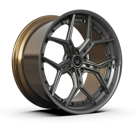 5X112 2 ชิ้นศูนย์ล้อฟอร์จโลหะขัดเงาสีบรอนซ์ BMW X6 M ขอบ 20 นิ้ว