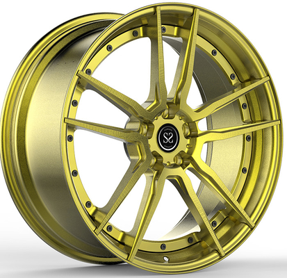 ขอบอลูมิเนียมอัลลอยด์ 2PC ทองขัดเงาแบบกำหนดเอง 5x120 9Jx20 ET55 สำหรับ Acura MDX