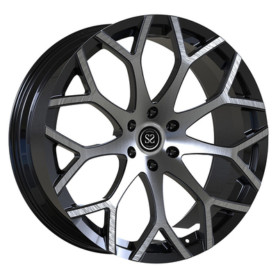 วงล้อ Monblock ที่ปลอมแปลงตามสั่ง 6-120 21x9.0 ดําหน้าแปรงสําหรับ Cadillac SRX GMT166