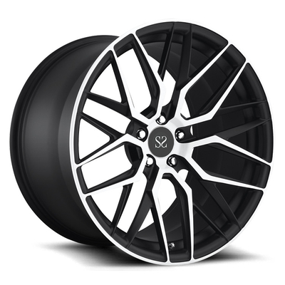 อลูมิเนียมสลัด 1PC สลัก Custom Rims PCD 5x120 ขาวและดําหน้าเครื่อง
