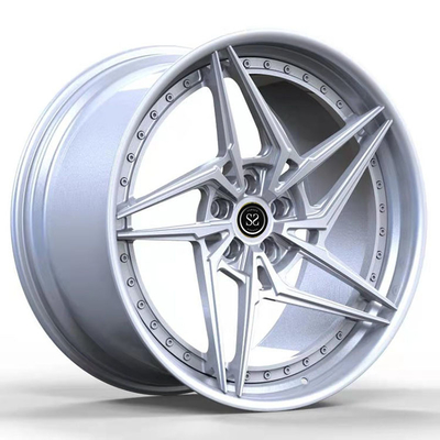 Custom 21x9 เงิน 2 PC โกงเหล็กอัลลูมิเนียม Forged สําหรับ Audi Q7