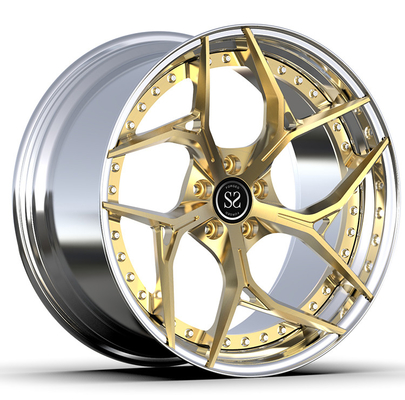 S Class E63s W213 21x9.5 และ 21x11 Custom Gold Polished 2-PC Rims