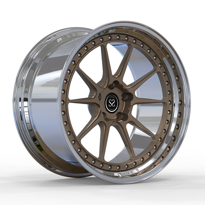 อูดิ เอส 7 2019 19x8.5 5x112 ET25 Custom 2-PC โครงการปลอมล้อ การปรับสไตล์ Matt Broze ዲስก์และลิปเลส