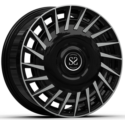 6x139.7 22x9.5 Custom 1-PC Rim ดําหน้าเครื่องสําหรับเล็กซัส 600