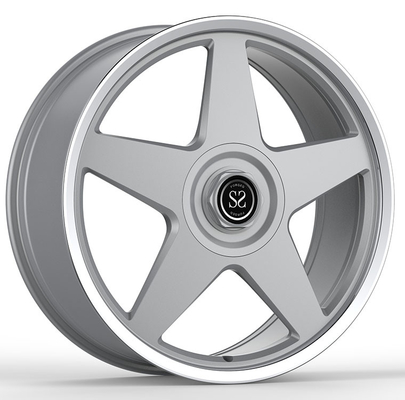 7.5Jx18 ET46 10Jx18 ET77 โครงการโกหกล้อหนึ่งชิ้น เงินเคลือบขอบสําหรับ Ferrari F355 GTS