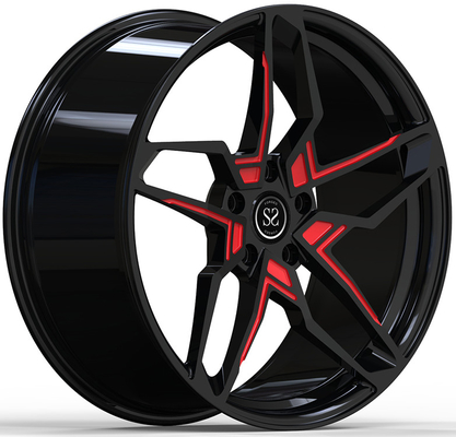 24x10 5x130 แสงสว่าง สีดํา+สีแดง Custom 1 ชิ้นล้อโกหก