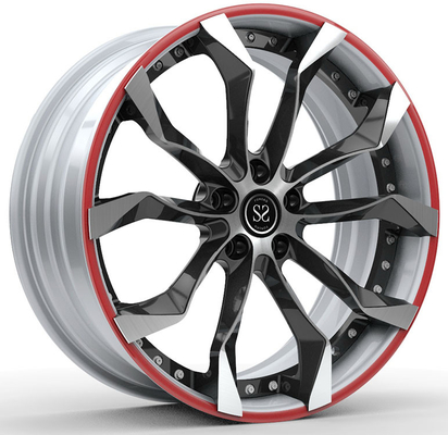 19x8.5ET9 /19x10 ET19 Gloss Black Windows หน้าขาวและแหวนสีแดง สําหรับปี 2001 E39 M5