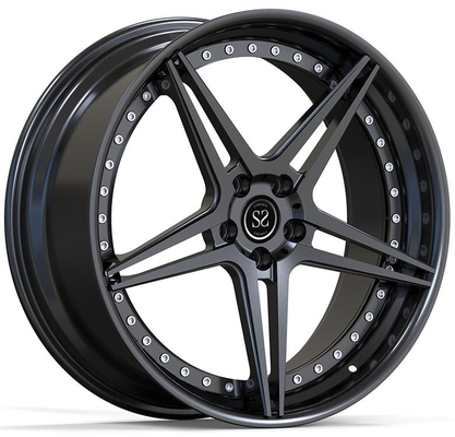 22x10.5ET20/5x112/66.5 ล้อคอมเมนต์สีดํา Satin สําหรับ Audi RS6 4G 2016