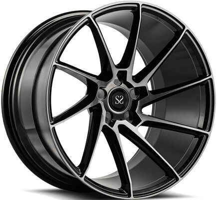 18x8.0 แซติน สีดํา สีเรียบหน้า Custom 1-PC ล้อโกหกสําหรับ Audi A1