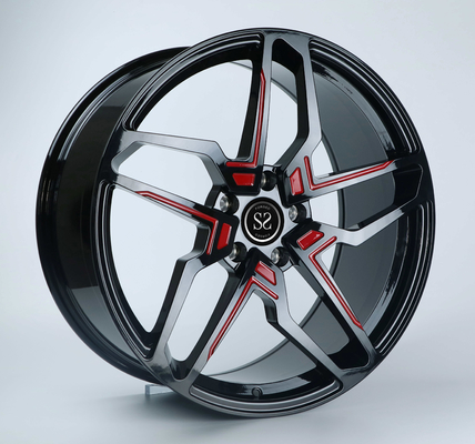 Sae j2530 ล้อสีแดงและสีดำสองสี 18 นิ้ว 19 นิ้วล้ออัลลอยด์สำหรับ X5