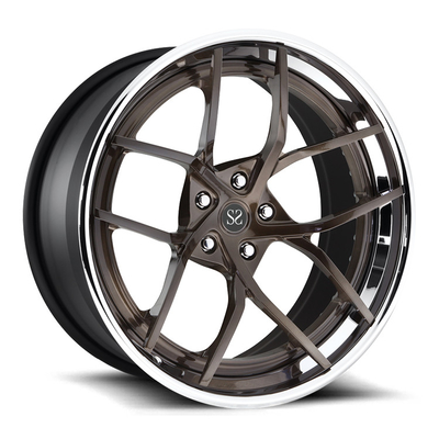 ล้อแม็กฟอร์จ 3 ชิ้น ขนาด 19 นิ้ว สำหรับ Ford Mustang 5x114.3 ล้อแม็กอัลลอยด์สีเหลือง ขนาด 19 นิ้ว