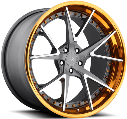 21inch Rims โปแลนด์กำหนดเอง 2-PC Forged ล้ออัลลอยสำหรับมาเซราติ / ริม 20 