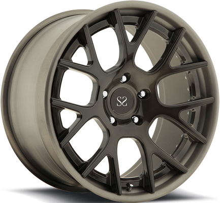 20 นิ้วขอบกลอสสีดำที่กำหนดเอง 2-PC ฟอร์จแม็กซ์ขอบล้อที่มี 5x120 สำหรับ BMW M4 / SAE J2530 ล้อแม็กซ์
