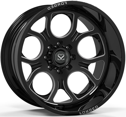 Off Road 4x4 Wheels 20x10 20x12 20x14 24x12 และ 24x14 Gloss Black Deep Rims