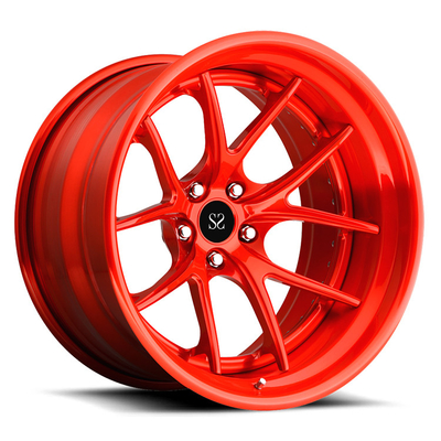 Custom Silver 2 PC Car Rims 18 19 20 21 22 23 นิ้วสำหรับ Lamborghini, Ferrari, Toyota, Nissan, Audi, Porsche,