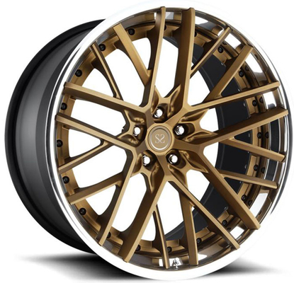 A6061 T6 อลูมิเนียมอัลลอยด์ 3 ชิ้นขอบปลอมแปลง Hyper Black Fit สำหรับ Audi RS6 18 19 20 และ 21 นิ้ว