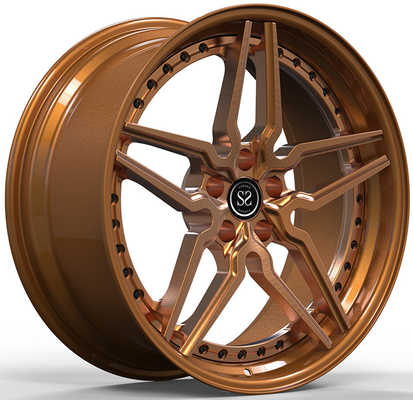 2 PC Sputtering Bronze เซ 20 และ 21 นิ้วล้อแม็กซ์กลึงใบหน้าสำหรับรถยนต์หรูหรา