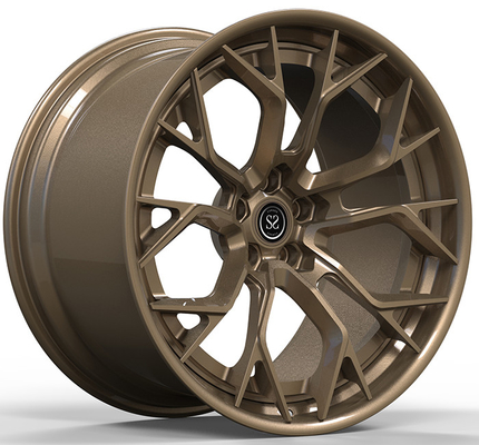 บรอนซ์ 6061-T 6 อลูมิเนียมอัลลอยด์ 2 ชิ้นล้อฟอร์จ Hyper Black Bolt Pattern Custom 5x120 5x114.3 5x139.7 5x110 5x112