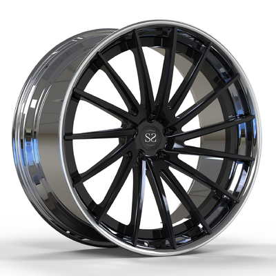 2 ชิ้น Disc Black Barrel ล้ออลูมิเนียมขัดเงาสำหรับ Mercedes Benz C63 Forged Rims