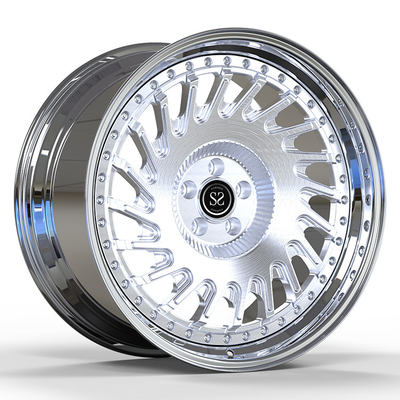 Ferrari Custom 20 Inch Polish 5 X 114.3 ล้อฟอร์จ 2 ชิ้นขัดเงา