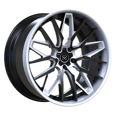 20 นิ้วด้านหน้า 21 นิ้วด้านหลังเซ 2 ชิ้น Barrel ล้ออลูมิเนียมสีดำและสีเงินสำหรับ Chevrolet Corvette C8
