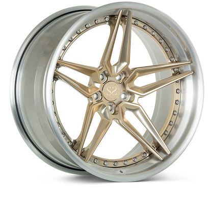 Custom Double 5 Spoke 3 Piece Forged Wheels สำหรับ Porsche Audi RS6 21x11.5