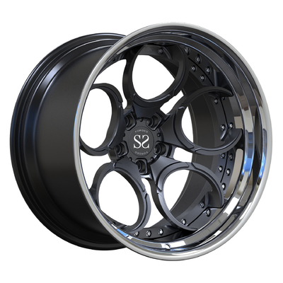 ลิปมันขัดเงา 2 ชิ้นแผ่นโลหะปืนอลูมิเนียมอัลลอยด์ฟอร์จขอบ 350z ล้อรถ