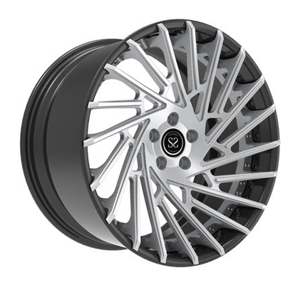 ล้อฟอร์จ 2 ชิ้นศูนย์ขัดเงา Multi Spoke Aluminium Alloy Rims