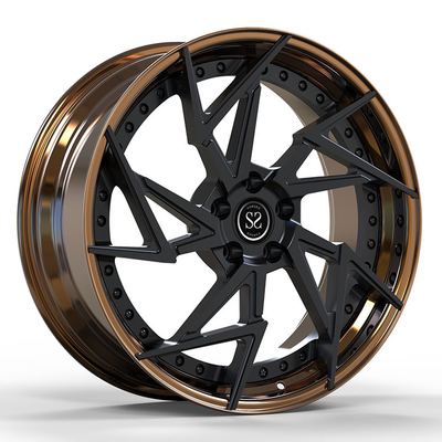 เหมาะกับ Audi A3 Custom ทองแดง 2-PC โลหะโกหก Rims 18 และ 19 นิ้ว 5x112 แบบบอลท์