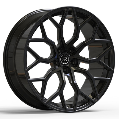 ล้อ Monoblock สำหรับ Urus 1 PC Forged Gloss Black 24 นิ้ว 24x10 24x12 Staggered Alloy Car Rims